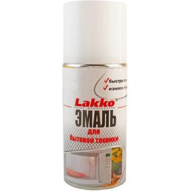 Эмаль для бытовой техники Lakko полуматовая белая (210мл) аэрозоль ...