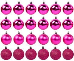 Набор шаров 24шт 8см розовый SYQA-012104-RO