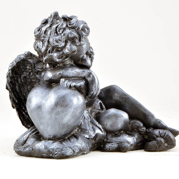 Фигурка садовая Ангел на сердце h25 см