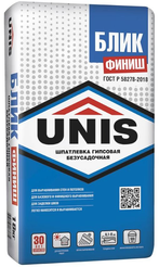 Шпатлевка гипсовая Юнис Блик финишная 18кг