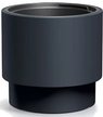 Кашпо пластиковое HEOS d39,5см h37см v40л, антрацит, с вкладкой v20л