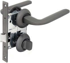 Комплект ручек PALLADIUM SET 34L 170 BK GF (ручка, защелка, фиксатор) мат.графит