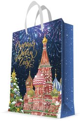 Пакет бумажный Новогодний 33х45,7х10,2см,140 г/м2,86272