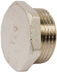 Пробка латунная V&G с наружной резьбой 1"
