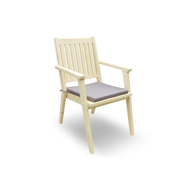 Подушка для садового кресла 44х44х6см серый 