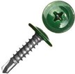Саморез с прессшайбой со сверлом зеленый RAL 6005 4,2х25 (17шт) №137