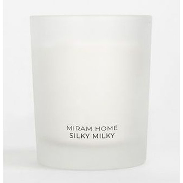 Свеча в стакане ароматическая Miram Home Silky Milky 200г Молоко и мед