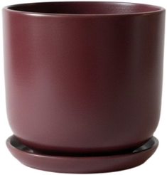 Горшок керамический Бургунди d15см h13см v1,6л, цилиндр, бордо