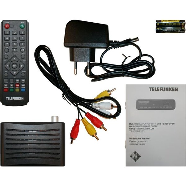 Ресивер цифровой эфирный Telefunken TF-DVBT232 черный