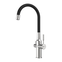 Смеситель для кухни Lemark Expert LM5083S-Black с гибким изливом и переключением на фильтр для питьевой воды