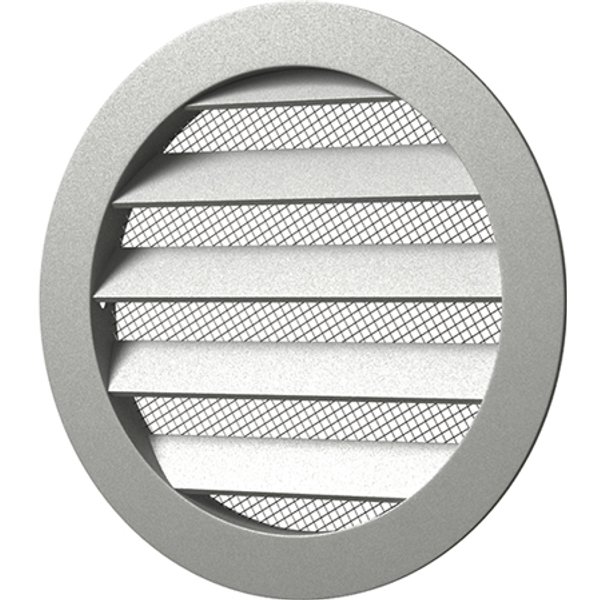 Решетка вентиляционная круглая D150 алюминиевая с фланцем D125