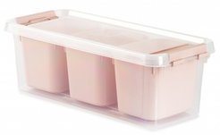 Контейнер д/хранения Hobby Life Grand 11,3х27,3х9см 3 секции розовый, полипропилен