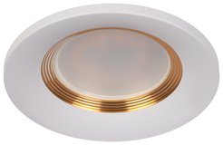 Светильник встраиваемый алюминиевый ЭРА KL107 WH/GD MR16 GU5.3 белый золото