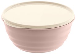 Салатник Homver Latina 1,1л с крышкой, бежевый полипропилен