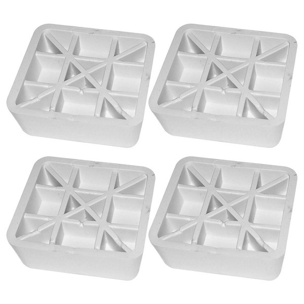 Подставки антивибрационные для стиральных машин и холодильников 6х6см h2см квадрат белые