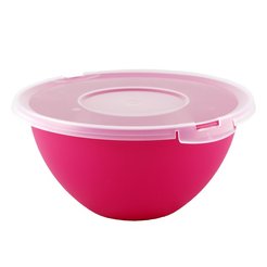 Миска круглая 2л с крышкой, полипропилен арт.35601