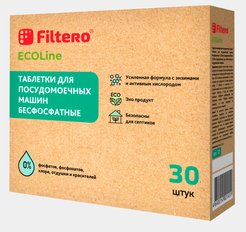 Таблетки д/ПММ бесфосфатные Filtero Ecoline 30шт