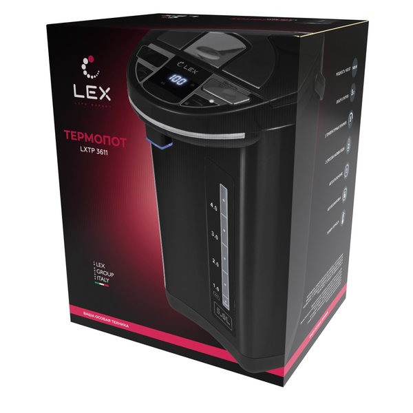 Термопот LEX LXTP 3611 1450Вт 5л черный
