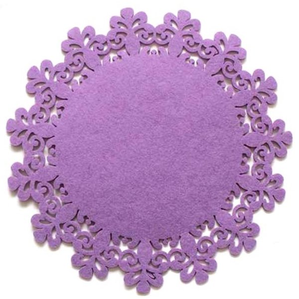 Салфетка сервировочная Home Queen Узор 30см ткань,фиолетовый