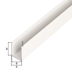 Профиль U-обр.пластик бел.10x10x10x1х1000мм
