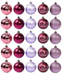 Набор шаров 25шт 6см фиолетовый SYQB-0121278