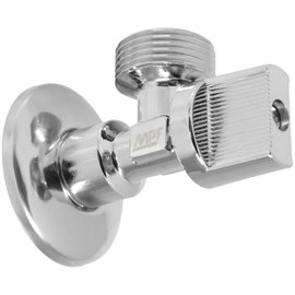 Кран латунный угловой 1/2"х3/4" хромированный с отражателем, наружная ...