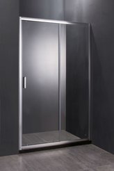Дверь в нишу 160х190см BOND B02-160-00 с раздвижной дверкой, алюминиевый профиль хромированный