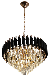 Люстра SANDRA 8хЕ14-480х905-BKGD/CRYSTAL-220-IP20