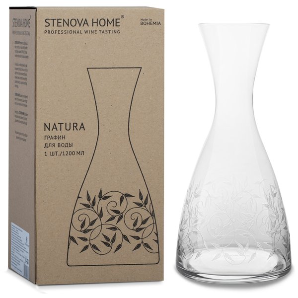 Графин д/воды Stenova Home Natura 1,2л стекло