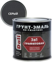Грунт-эмаль по ржавчине Dali 3в1 графитовая Серая (0,75л )