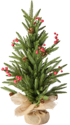 Елка искусственная Агат 60см, с шишками и ягодами, ПЭ, 4A10-02-285T