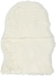 Коврик из искусственной овчины белый 45х60см фигурный