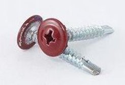 Саморез с прессшайбой со сверлом вишневый RAL 3005 4,2х19 (150шт) №391