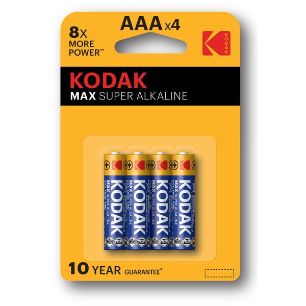 Батарейка алкалиновая Kodak LR03-4BL MAX SUPER 4шт 