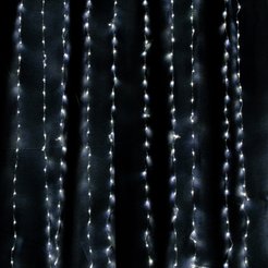 Электрогирлянда занавес-водопад универсальная 2х2,4м 640LED,холодный белый СWF-640CW