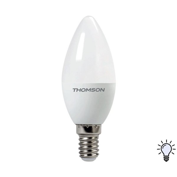 Лампа светодиодная THOMSON CANDLE 6Вт Е14 4000К свет нейтральный белый
