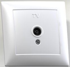Розетка Селена РТВ1-0-399 скрытая установка телевизионная оконечная белая