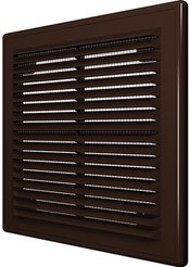 Решетка вентиляционная вытяжная АБС 249х249,коричневая