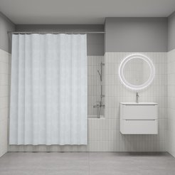 Штора для ванной IDDIS 200x180см BD01P18i11 Полиэстер