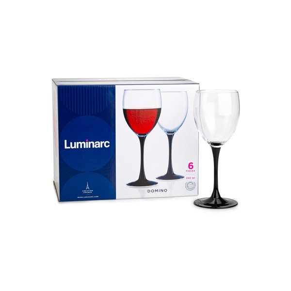 Набор бокалов д/красного вина Luminarc Domino 350мл 6шт стекло
