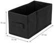 Короб д/хранения Qually 15х31х15см черный