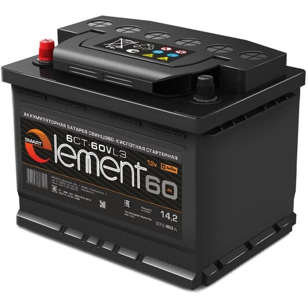 Аккумулятор smart ELEMENT 60Аh 500EN п/п 242/175/190