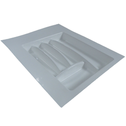 Лоток для столовых приборов в базу 400-450мм пластик белый глянец