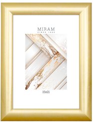 Рамка Gallery/МИРАМ 15х21см золото, пластик