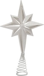 Верхушка елочная Фигурная 27х5,5см белый/глиттер SYSDX-3525156