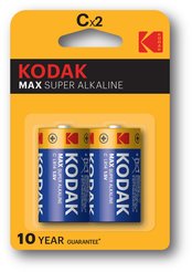 Батарейка алкалиновая Kodak LR14-2BL MAX SUPER 2шт
