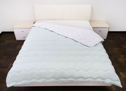 Одеяло стеганое 220х200 Soft Dream АЛОЭ всесезонное, зеленый