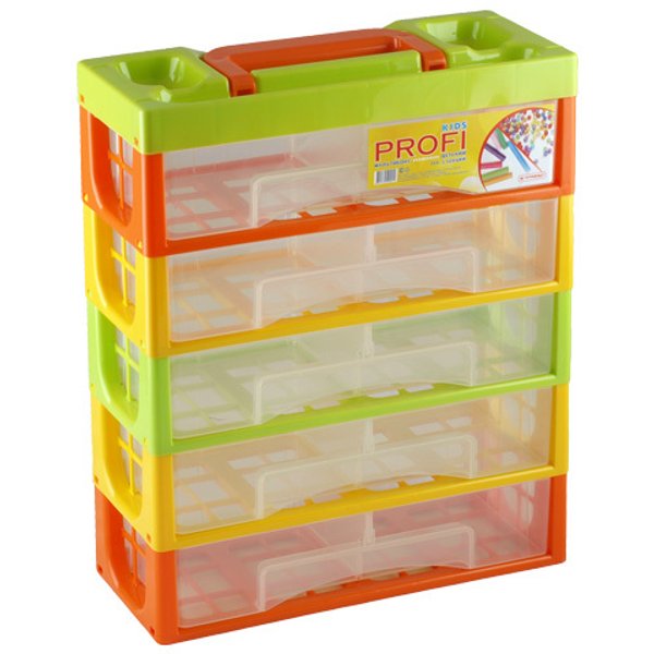 Ящик д/игрушек Профи Kids мультибокс 60,5х41х48см 5 секций пластик