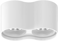 Светильник Gauss Overhead накладной двойной цилиндр 24W 1600lm 3000K 170-240V IP20 180х100мм белый LED 1/10