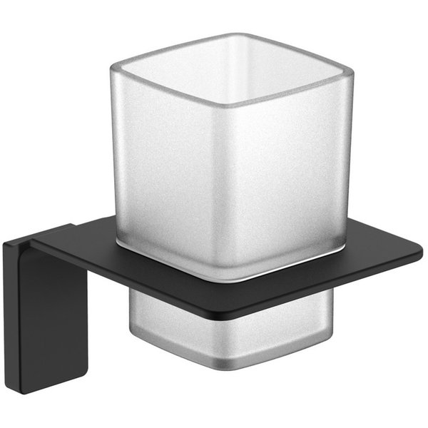 Подстаканник одинарный матовое стекло сплав металлов Slide ID SLIBSG1i45